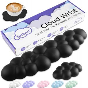 KALANKA-Cloud Repose-poignet pour clavier avec mousse à mémoire de forme de cuir synthétique, accoudoir mignon pour soutien de la paume, accessoires de bureau pour PC/jeux/configuration de - Neuf