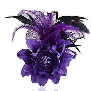 Fleur &Eacute;l&eacute;gante Broche Pour Les Mariages, Les F&ecirc;tes Et Les Danses De Plumes Et De Design Floral Pour Les Femmes En Diff&eacute;rentes Couleurs - Neuf