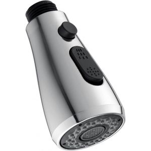 Pulvérisateur de robinet de cuisine Pulvérisateur de pomme de douche 3 modes Pulvérisateur de remplacement pour mitigeur de cuisine,avec bouton de pause,chrome,G1/2 - Neuf