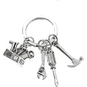 Kal-Porte-Cl&eacute;s De Poche &Agrave; Double Anneau En Acier Inoxydable Th&egrave;me Passions : Sport, Football, Musique, Machines, Art, Travail, Passepoils.. Unisexe, Excellente Id&eacute;e Cadeau - Neuf