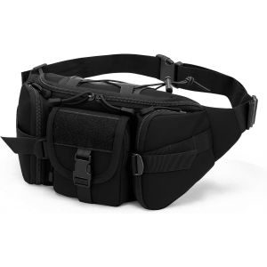 FEW-Flintronic Sac Banane Tactique, Sacoche Banane Imperméable, Sac Tactique Ceinture Femme Homme, Sac de Multifonction Réglable, pour Cyclisme Gym Balade Escalade Voyage Randonnée - Neuf