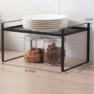 Tianyi-Organiseur De Placard De Cuisine Étagère De Bureau En Métal Étagères De Rangement Multifonctionnel Pour Garde-Manger,Chambre Et Salle De Bain - 33 X 21 X 18,5 Cm - Neuf
