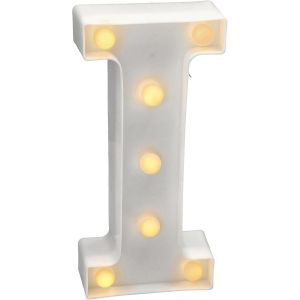 - Lettres Led Avec Lumi&egrave;res, Lettre I Avec Lumi&egrave;re Chaude Pour D&eacute;coration Et Ambiance, &Eacute;clairage De Nuit De Chevet, Anniversaires, Mariages, Vitrines. Fonctionnant Sur Batterie - Neuf