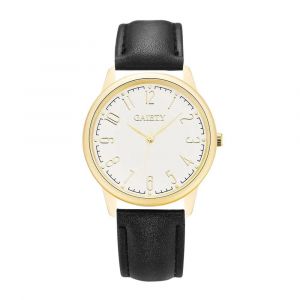 Gaiety Femmes Mode Pu Cuir Cadran Montre Analogique Quartz Montre-Bracelet (Noir) - Neuf