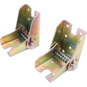 Lot de 2 charni&egrave;res autobloquantes pour pied de table pliante, extension de pied de lit de table pliante &agrave; 90 &deg;, accessoires de meubles de jambe de canap&eacute;-lit pliant en acier lamin&eacute; galvanis&eacute; - Neuf