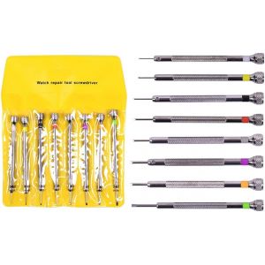 Kalanka-Tournevis De Precision, 0.6mm-2.0mm 8pcs Kit Visseuse De Pr&eacute;cision, Mini Set Horlogerie, Outil De R&eacute;paration Pour Montre, Lunettes Et &Eacute;lectronique - Neuf