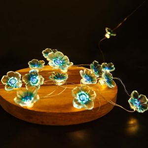 KAL-Guirlande Lumineuse À Led - Fleurs De Cerisier - 2 M - 20 Led - Décoration De Printemps - Pour Festival, Fête, Saint-Valentin, Mariage - Neuf