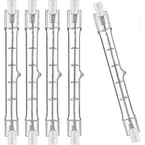 Pack De 5 Ampoules Halogènes R7s 118mm 100w 230v,R7s Tige Halogène 118mm,Ampoule Halogène R7s Lampe À Tige Halogène Dimmable - Neuf