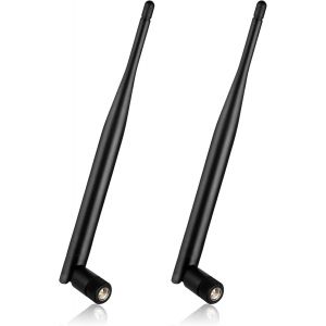 Nelawya Antenne WLAN 6 DBI SMA PLIGS DUALBAND 2,4 GHz 5.8 GHz MIMO Antenne pour routeurs WLAN, PC-Desktop, Adaptateur USB, Cartes PCI-E, Appareil Photo IP de s&eacute;curit&eacute;, Appareil Photo FPV - Neuf