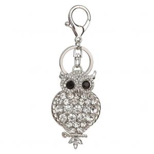 Femmes Nouvelle Mode Hibou Forme Pendentif Strass Sac Sac Sac Sac &Agrave; Main Voiture Porte-Cl&eacute;s Cadeau - Neuf
