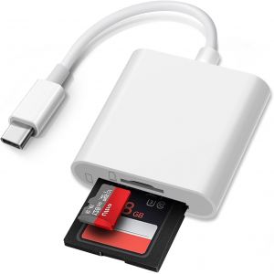 KALANKA-Lecteur Carte SD USB C, Adaptateur Carte SD USB C pour SD/TF, Lecteur de Carte Micro SD pour iPhone 16 15 Plus Pro Max/MacBook/iPad/Samsung Galaxy S24 S23 /Xiaomi - Neuf