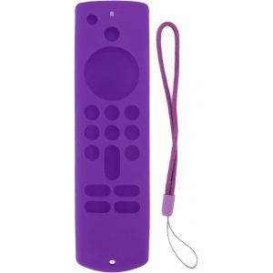 MDY-Coque de Protection en Silicone avec lanière,Coque de télécommande, Coque en Silicone antidérapante pour Fire TV Stick, Coque de Protection en Silicone antidérapante.(Violet), Housse pour Fire TV - Neuf