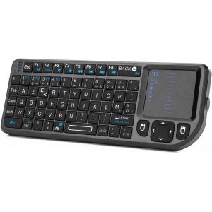 Mini Clavier K01X1 sans Fil(AZERTY) 2,4 Ghz avec Touchpad pour PC, Pad, Xbox 360, PS3, TV Box Google Android, HTPC, IPTV. ¿ - Neuf