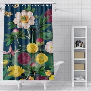 Rideaux De Douche Pour Salle De Bain,Tissu Imperm&eacute;able,Style Nordique Moderne,180X200 240X180 Retenues Aa.Yls-0070839.120X180Cm - Neuf