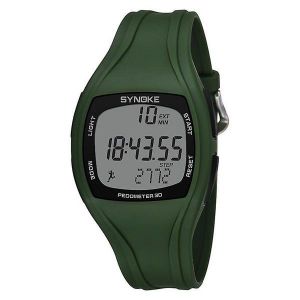Montre Podomètre Numérique Pour Homme Avec Bracelet En Silicone Et Écran Led ¿ Tracker D'activité Lumineux Pour Un Style De Vie Actif - Neuf