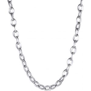 Kal--Bijoux-Cha&icirc;ne Serpent-Acier Inox-Classique Style-Accessoires De Mode-Collier Pour Unisex-Fermoir Mousqueton-Largeur 1.2mm-Acier/Noir/Or/Or Rose - Neuf