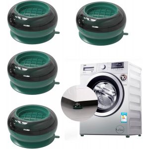 4cm Vert Anti-Vibration Plaquettes pour Machine à Laver - 4pcs, Ventouse Amortisseur Pieds antidérapants en Caoutchouc, Machine à Laver et d'Accessoires d'ameublement, Anti-Amortisseurs de Vibrations - Neuf
