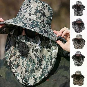 Hommes Bob Chapeau Ext&eacute;rieur Protection Solaire Large Bord Safari Chasse Randonn&eacute;e P&ecirc;che Hommes Chapeau De Soleil &Eacute;t&eacute; Hommes Chapeau Hommes - Neuf