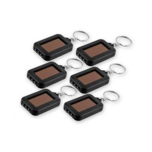 Lot De 6 Lampes De Poche Solaires Porte-Cl&eacute;s - Mini Lampe Led Pour Les Urgences Et Le Quotidien - Neuf