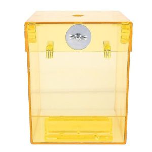Baignoire suspendue pour perroquets ¿ Baignoire en acrylique pour petits oiseaux, accessoire de douche anti-stress, bain d'eau et de sable - Neuf