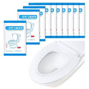Lot De 10 Housses De Si&egrave;ge De Toilette Jetables - Housses De Si&egrave;ge De Toilette De Voyage Portables - Housses De Si&egrave;ge De Toilette Jetables Pour Excursions, H&ocirc;tels, H&ocirc;pitaux Et Publics (Emballage - Neuf