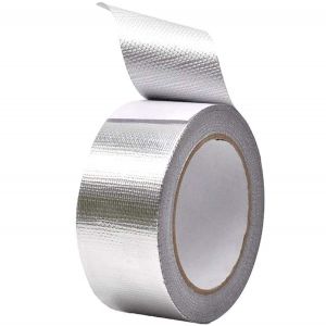 KALANKA-DINGJIE 5 cm x 25 m Ruban Adhésif en Feuille D'aluminium en Fibre de Verre, Ruban Isolant pour Conduit Ruban en Métal Résistant à Haute Température Ruban en Aluminium Renforcé Ruban Adhésif é - Neuf