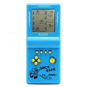 Console De Jeu Classique Avec Écran De 3,5 Pouces, Blocs De Construction, Puzzle Nostalgique, Jouets Pour Enfants, Bleu - Neuf