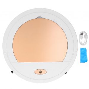 HJLIAN Robot balayeur automatique intelligent pour la maison, aspirateur rechargeable, or rose, chargement USB - Neuf