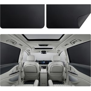 Magnetic Car Sun Shield, Car Rear Sunshade, Baby Car Sunscreen, Blackout Car Curtain, Sun Protection, Black, Large, 100 X 54 Cm, 2 Pieces - Neuf