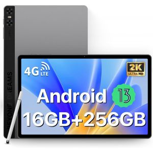 ChenQuanSarl-Tablette 11 Pouces, 16(8+8) Go Ram+256Go Rom/Tf 1To Tablette Android 13, Dual Sim 4G Tablette Avec Stylet, 7500 Mah, 2K, 2000 * 1200Hd, 13Mp, Tablet T616 Octa-Core/Gps/Bt5.0/Face Id-A15 - Neuf