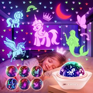 Bnhgc-Veilleuse Ciel Étoilé Pour Enfants, 90 Modes D'éclairage, Veilleuse Pour Enfants, Veilleuse Pour Bébé, Rotation À 360 °, Projecteur De Ciel Étoilé, Lampe De Chevet Pour Enfants, Cadeau - Neuf