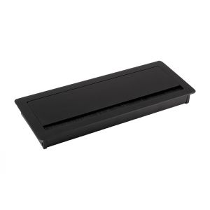 Passe-c&acirc;ble ALU 240x100x29mm noir - Neuf