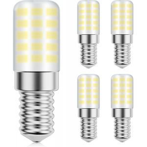 Sjzg-Ampoule Led E14 Frigo,Ampoules Hotte Aspirante 280ml 6000k Blanc Froid 3w Équivalent 25w Incandescent Lampe,230v Ac Intérieur E14 Pour Réfrigérateur Machine À Coudre,Non Variable,4er - Neuf