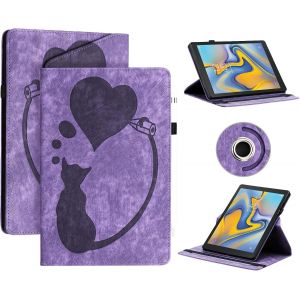&Eacute;tui Coque Pour Samsung Galaxy Tab A 10.5 2018 Sm-T590/T595 - &Eacute;tui En Cuir Pu Avec Fonction Support/Portefeuille Coque Tablette Galaxy Tab A 10.5 (Violet) - Neuf
