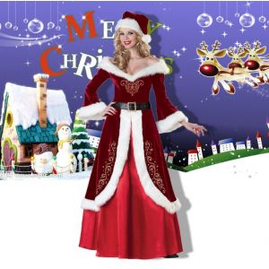 Les Femmes De No&euml;l De Fantaisie Robe De Costume Xxxl, Costumes De No&euml;l De No&euml;l Couples De Performance Des V&ecirc;tements De - Neuf