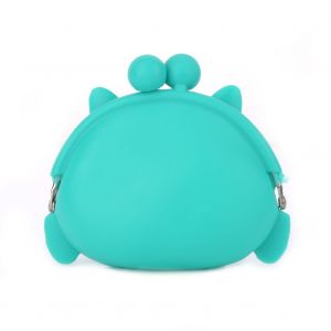 Mini porte-monnaie en silicone pour filles, motif animaux de dessin anime, joli portefeuille en caoutchouc, petit sac a main (hibou) - Neuf