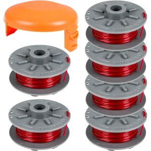 Bobine de fil pour débroussailleuse 5364-20-1,6 mm-6,1 m-Pour débroussailleuse Turbo SmallCut 2401 avec cache-bobine pour 05328-20 (6 bobines + 1 capuchon) - Neuf