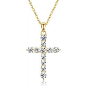 Collier Argent 925 Pendentif Croix Femme - Neuf
