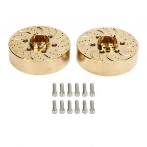 2 pièces poids de roue en laiton 1.9 2,2 pouces RC voiture sur chenilles adaptateur de moyeu hexagonal modèle pièces de mise à niveau 12mm - Neuf