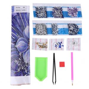 Peinture Au Diamant Papillon Broderie Au Diamant Point De Croix Kit De Peinture Manuelle 30x40cm - Neuf