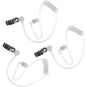 Lot de 3 tubes acoustiques de rechange pour casques audio radio bidirectionnels, oreillette secr&egrave;te pour costume, tube acoustique &agrave; air de rechange/tube audio transparent - Neuf