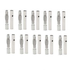 10pcs 2.5mm Bullet Banana Plug Or Plaqué Cuivre Rouge Mâle Femelle Bullet Connecteur Banane pour Moteur de Batterie ESC - Neuf
