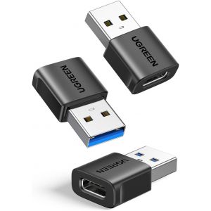 KALANKA-Adaptateur USB vers USB C 3.2 10Gbps Lot de 3 Convertisseur Type C Femelle vers Type A M&acirc;le Charge Rapide Data Sync Compatible avec iPhone 16 15 14 13 Plus Pro Max MacBook iPad Air Galaxy S25 - Neuf