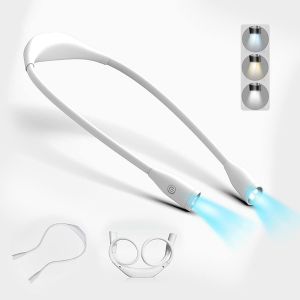 Lampe De Cou Rechargeable À 4 Led Avec 3 Modes De Couleur Et Gradation Continue, Lampe De Lecture Pour Bricolage, Tricot, Réparation, Camping - Neuf