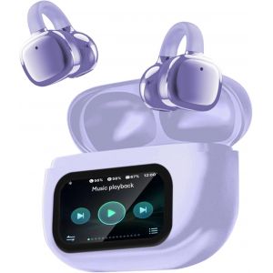 &Eacute;couteurs Bluetooth sans Fil Sport &Eacute;couteurs Clip Oreille, avec ENC R&eacute;duction Antibruit Mic, Ecouteur Traducteur Instantan&eacute;, Tactile Multifonction, Casque pour Android iOS, Noir - Neuf