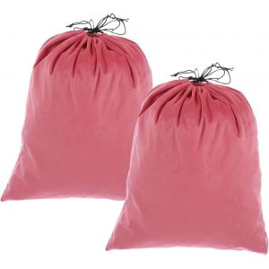 Sjzg-Lot De 2 Sacs &Agrave; Poussi&egrave;re Pour Sacs &Agrave; Main, 40,1 X 50 Cm, En Coton Avec Cordon De Serrage, Sacs De Rangement Pour Sacs &Agrave; Main, Chaussures, Bottes, Rangement Quotidien De Voyage, Rose - Neuf