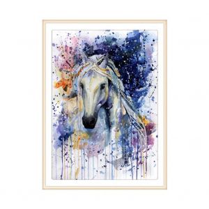 Hjlian Motif Cheval Fait Main, 30 X 40 Cm, Dessin Diamant, Impression, Decoration Artisanale, X08148 - Neuf