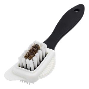 Brosse &Agrave; Daim,Brosse Multifonctionnelle En Nubuck Laiton Et Poils De Nylon,Brosse De Nettoyage En Daim - Neuf