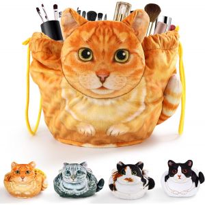 MAA-Trousse de Maquillage pour Femme, Sac Cosmétique Portable à Cordon, Grande Capacité de Malette de Rangement Maquillage - Organisateur Multifonction - Pochette de Voyage Trousse de Toilette - Neuf