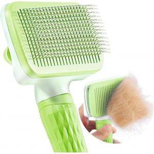 Jgd-Brosse Pour Chien, Chat, Brosse Pour Chien Pour Poils Longs Et Courts, Brosse De Toilettage Pour Animaux De Compagnie, Brosse Auto-Nettoyante Pour Enlever Les Poils D'animaux De La Brosse Avec - Neuf